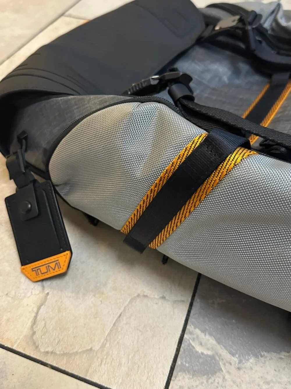 Tumi Alpha Bravo Expedition Backpack - Steel / Orange